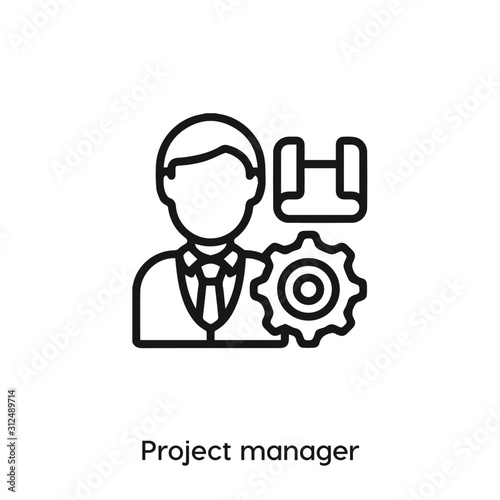 project manager icon vector sign symbol
