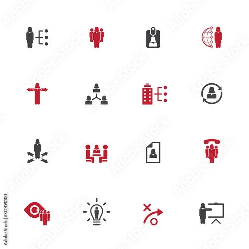 Universal business management and human resources icon set. Universal icons for web and mobile. Vector.	