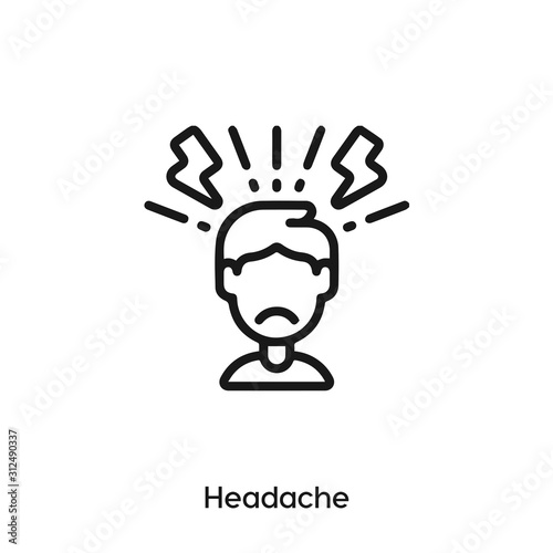 headache icon vector sign symbol