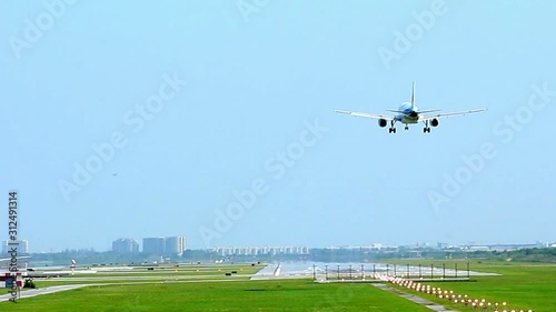 Jet Plane Landing stock video