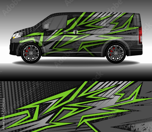 Wrap car decal design vector, custom livery race rally car vehicle sticker and tinting.
