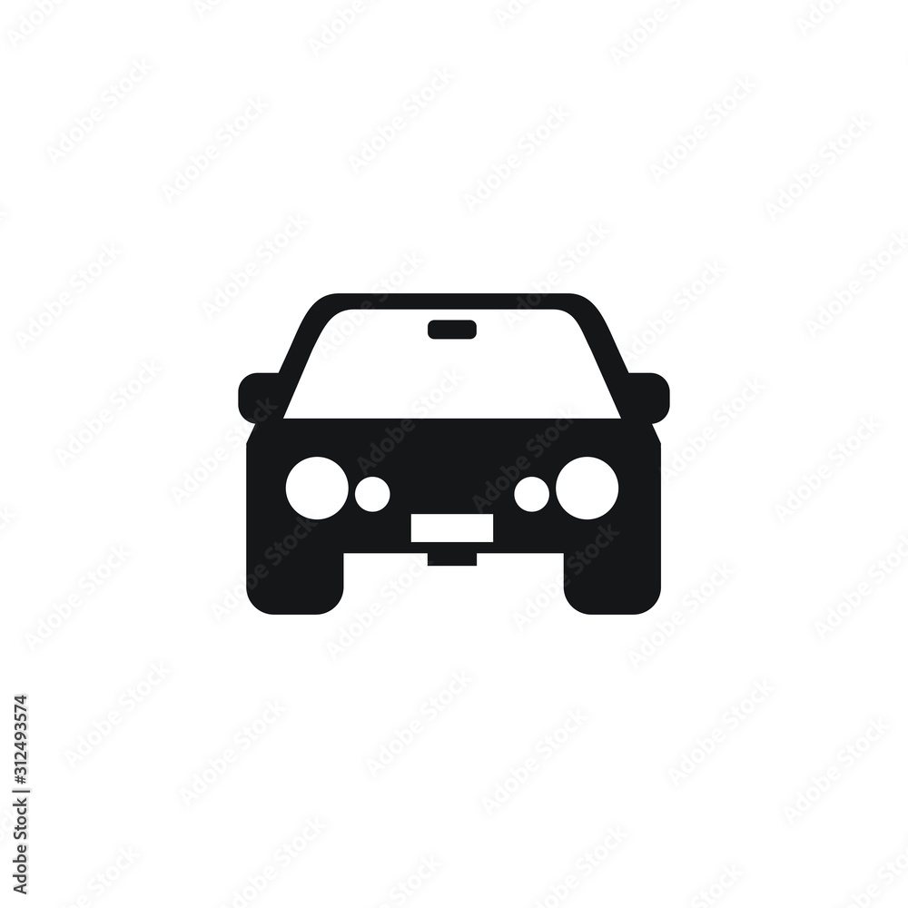 car icon in flat design style. vector illustration