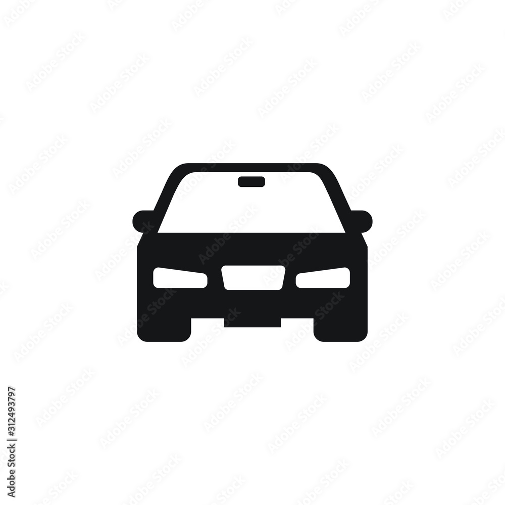 car icon in flat design style. vector illustration