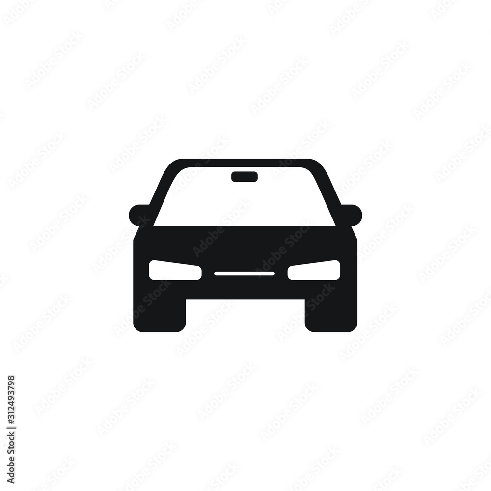 car icon in flat design style. vector illustration