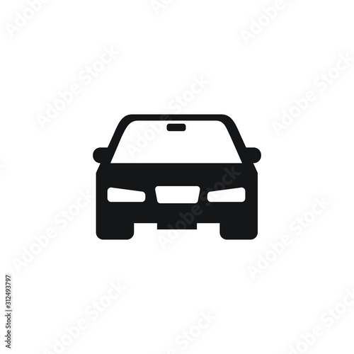 car icon in flat design style. vector illustration