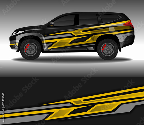 Wrap car decal design vector  custom livery race rally car vehicle sticker and tinting.