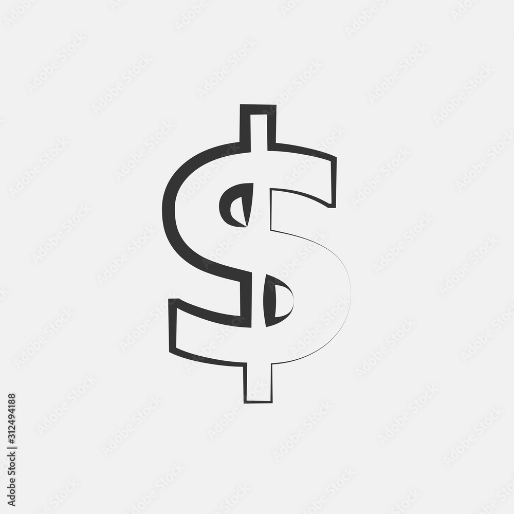 dollar currency sign icon vector for web and graphic design dollar currency sign icon vector for web and graphic design