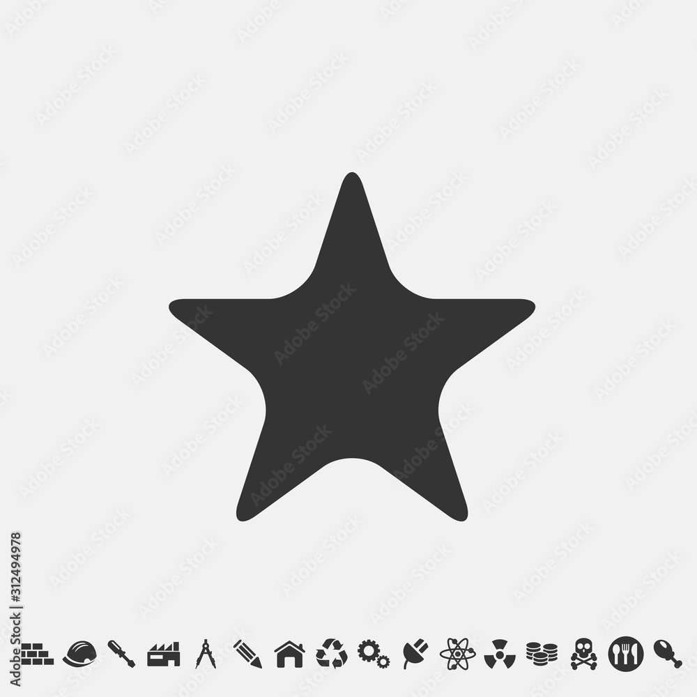 star fish icon vector for web and graphic design