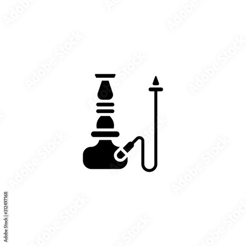 Hookah vector icon. Shisha and Sheesha icons. Smoke symbol. Trendy Flat style for graphic design, Web site, UI. EPS10. Vector illustration