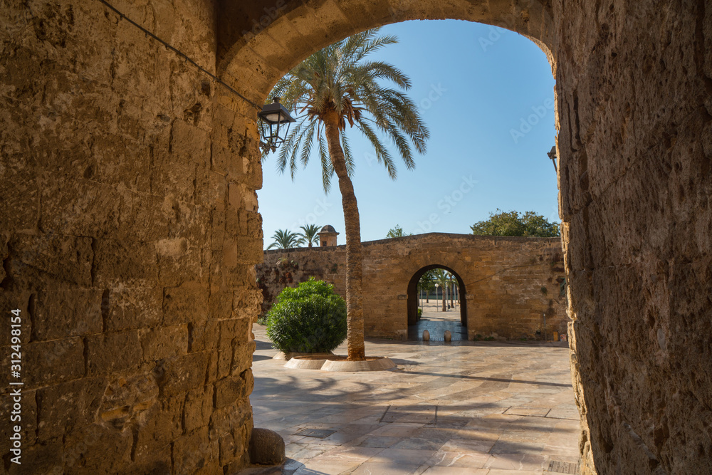 spain palma de majorca fortified entrance