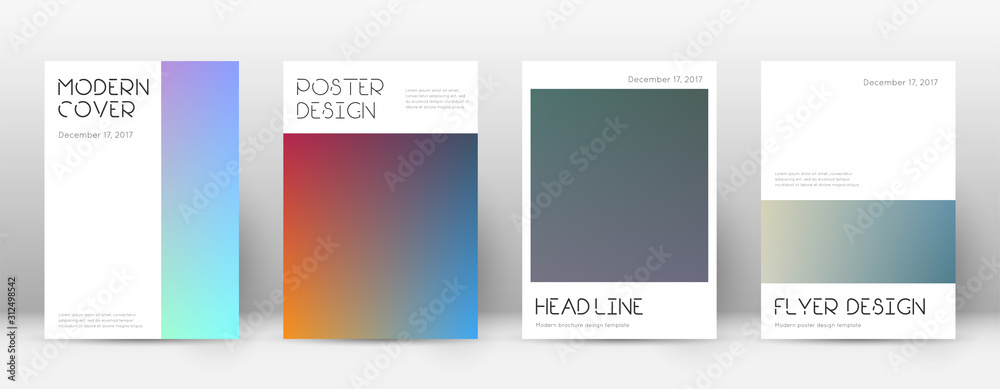 Naklejka premium Flyer layout. Minimal cute template for Brochure, 