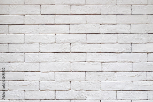White brick pattern texture wall. raw vintage clean background style.