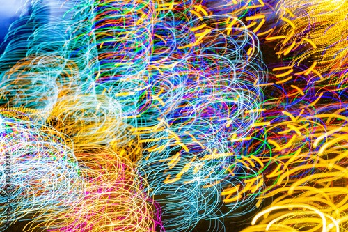 Abstract pattern colorful Christmas lights