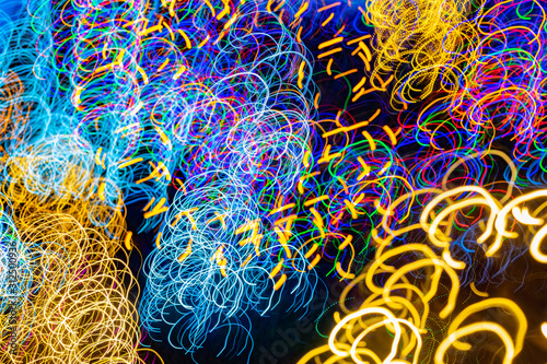 Abstract pattern colorful Christmas lights