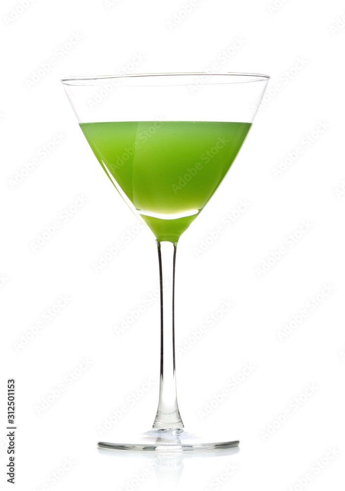 Studio shot of drink in martini glass Studio shot of drink in martini glass