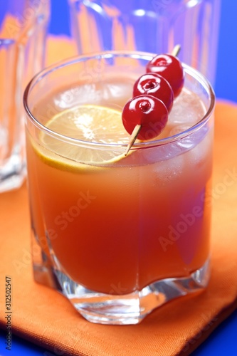 Close up of grapefruit beverage