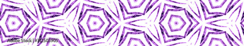 Purple summer Seamless Border Scroll. Geometric Wa