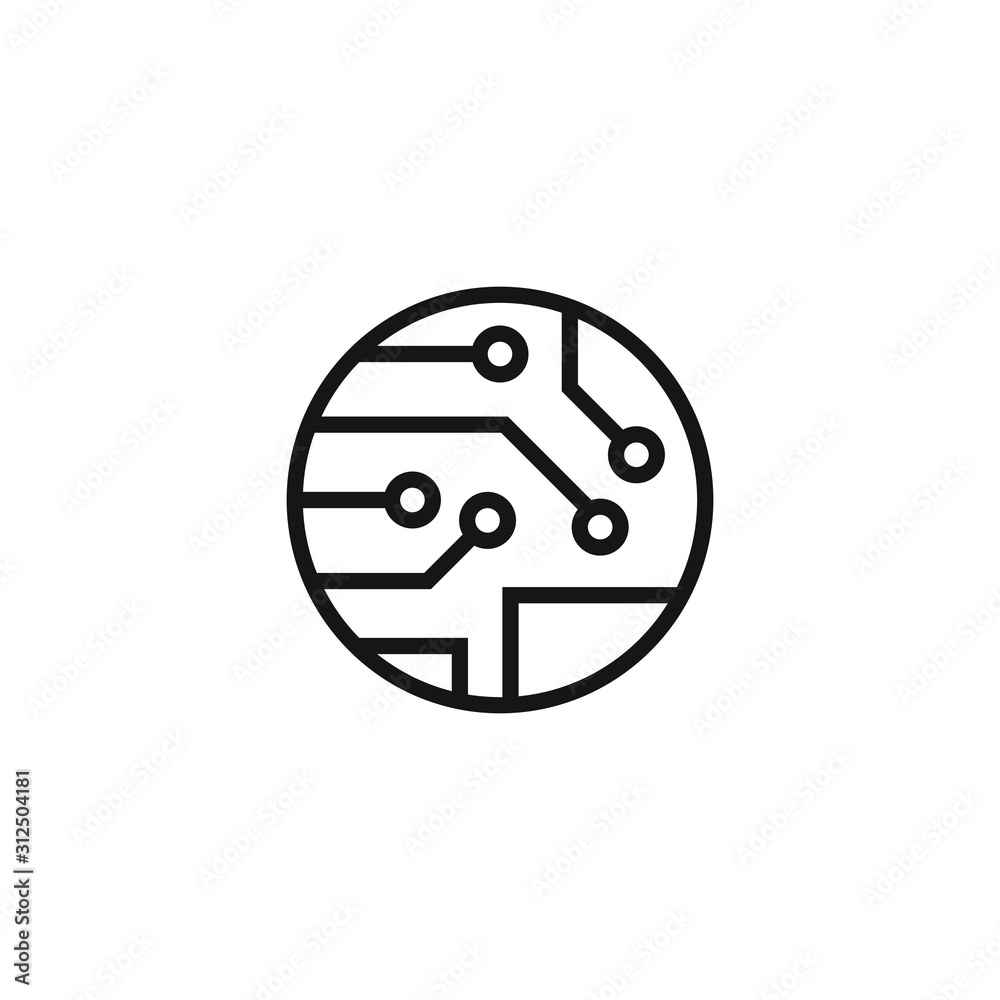 Circuit board icon design. vector illustration Circuit board icon design. vector illustration