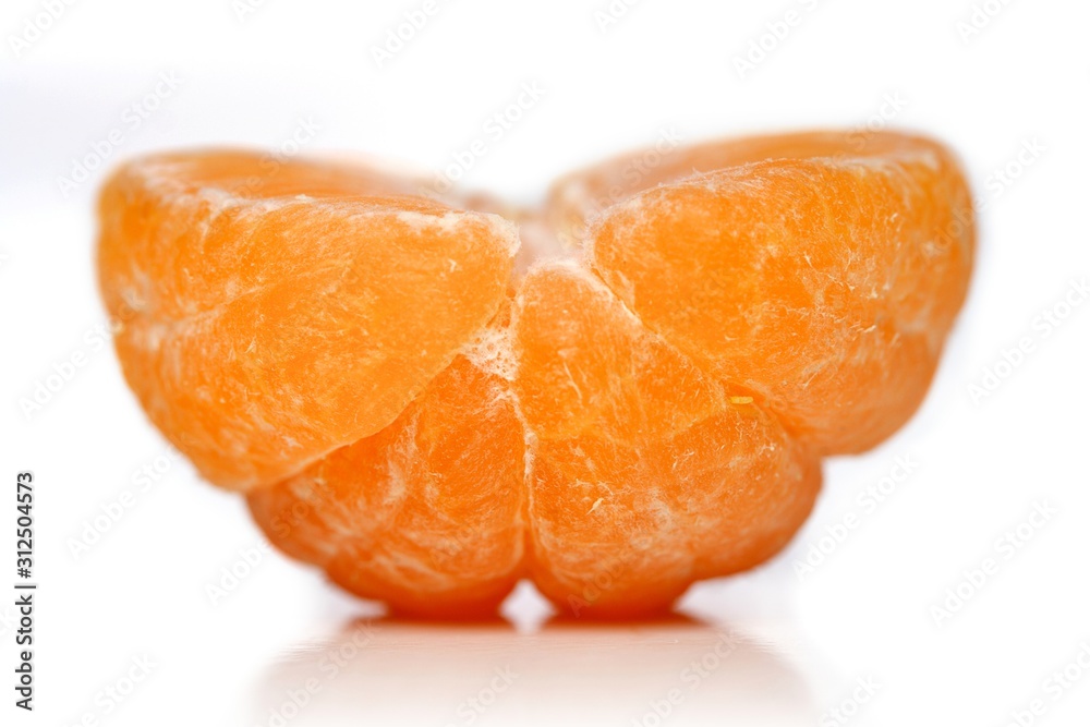 Close-up of mandarin on white background Close-up of mandarin on white background
