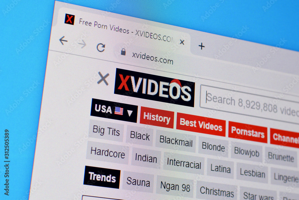 Homepage Of Xvideos Website On The Display Of PC Url Xvideos 
