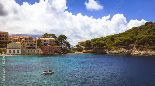 A secluded bay on the Greek island of Kefalonia.