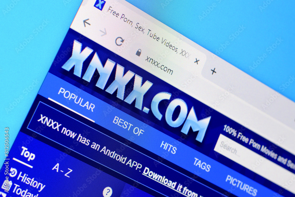 Homepage of xnxx website on the display of PC, url - xnxx.com. Photos |  Adobe Stock