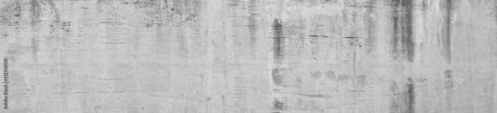 Obraz premium Wall concrete background. Old cement texture cracked, White, Grey vintage wallpaper abstract grunge background