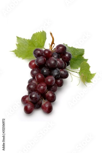 Grapes on white background - close-up