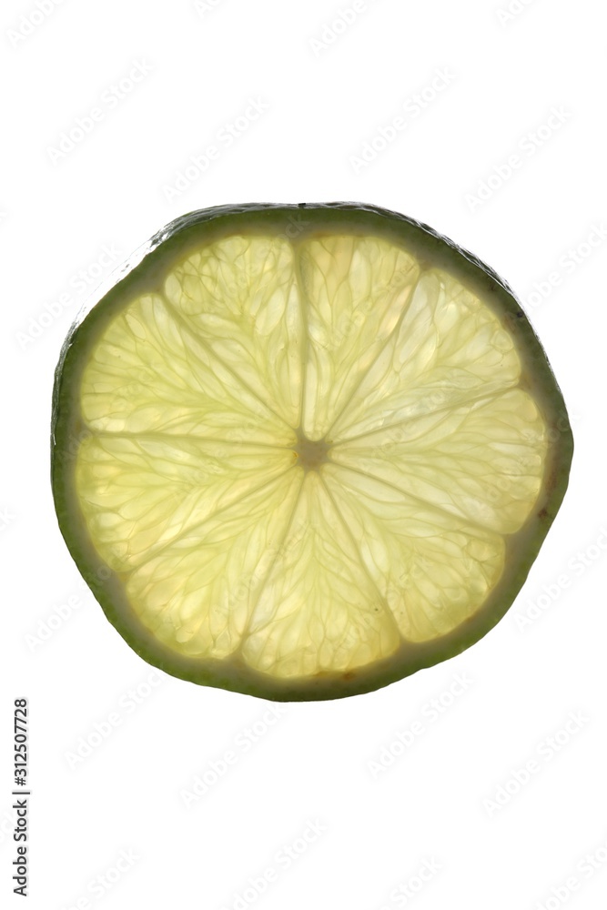Slice of lime on white background Slice of lime on white background