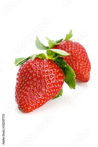 Wallpaper Mural Strawbwrry on white background - close-up Torontodigital.ca