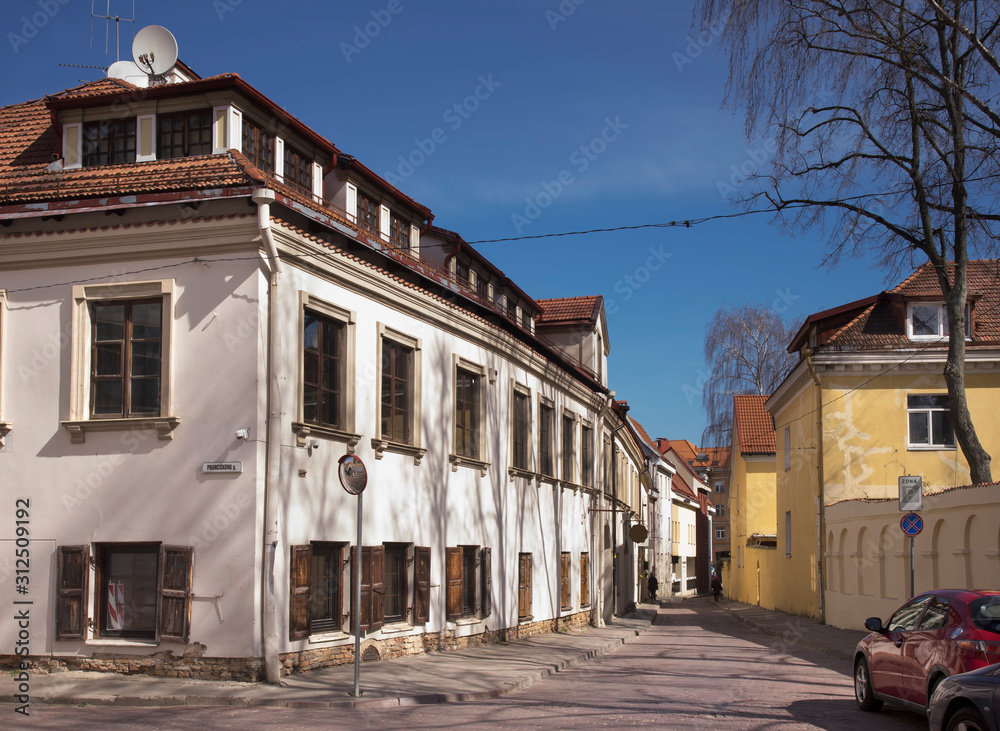 Street of St. Nicholas in Vilnius. Lithuania