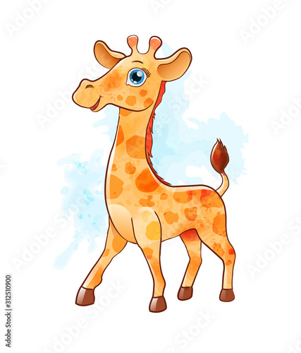 Cute cartoon giraffe