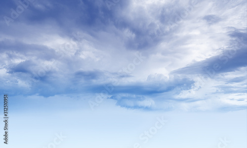 Background of blue sky and white clouds