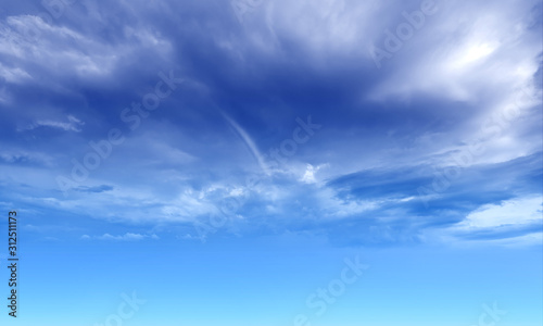 Background of blue sky and white clouds