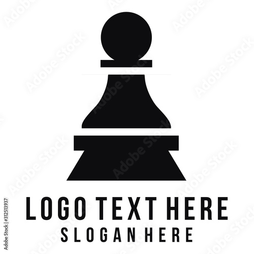 Vector illustration of a Pawn Chess Figure photo