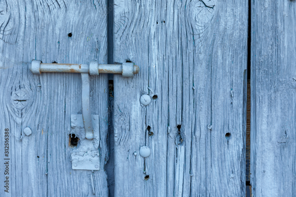 Detail einer sehr alten Holztür