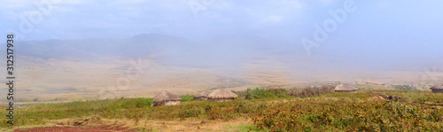 Landscape Bomas Serengetti inside the Ngorongoro Conservation Area National Park Tanzania Africa photo