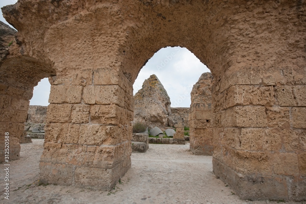 Archs at Antonine Thermae; Tunis; Tunisia
