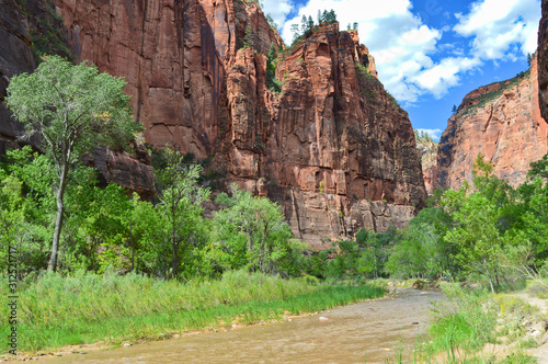 Rivers, streams, mountains and stone formations in the Capitol reef and Zion national park