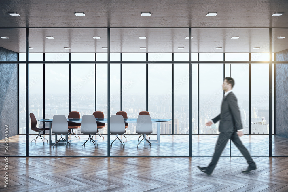 businessmen walking in contemporary coworking office businessmen walking in contemporary coworking office