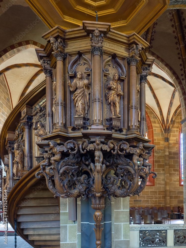 Decorative of Saint Petri church in Bremen, Germany, Europe