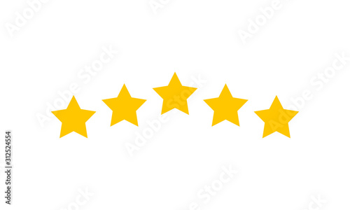 Five stars customer product rating review. vector illustration.