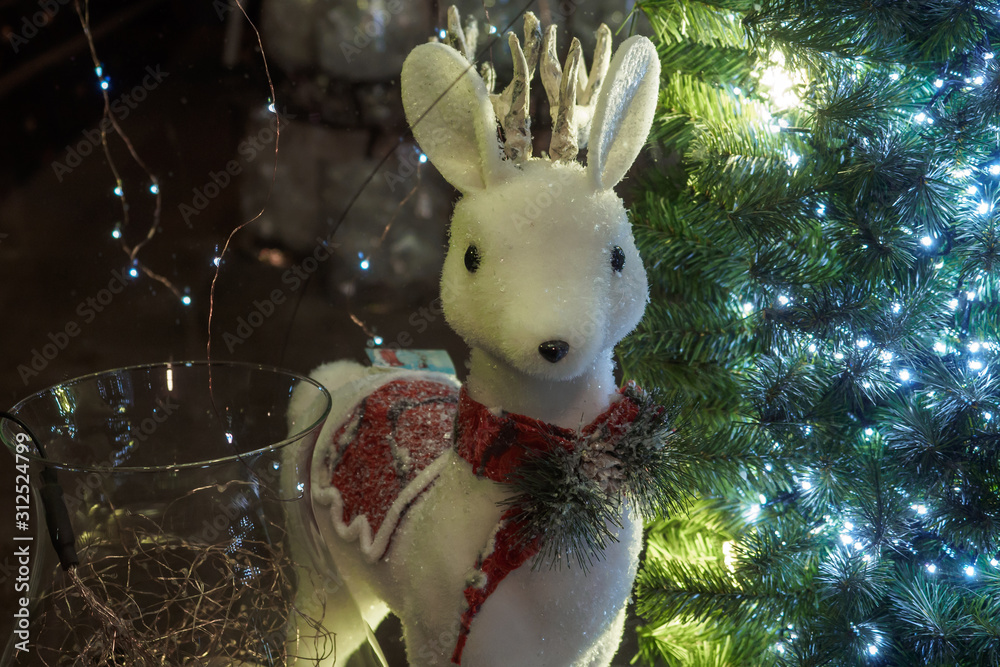 Christmas deer toy figurine