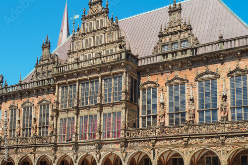 Obraz na płótnie View of decoration of the city hall Bremen, Germany, Europe w salonie