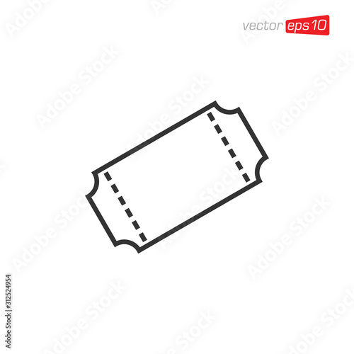 Ticket Icon Design Illustration Vector