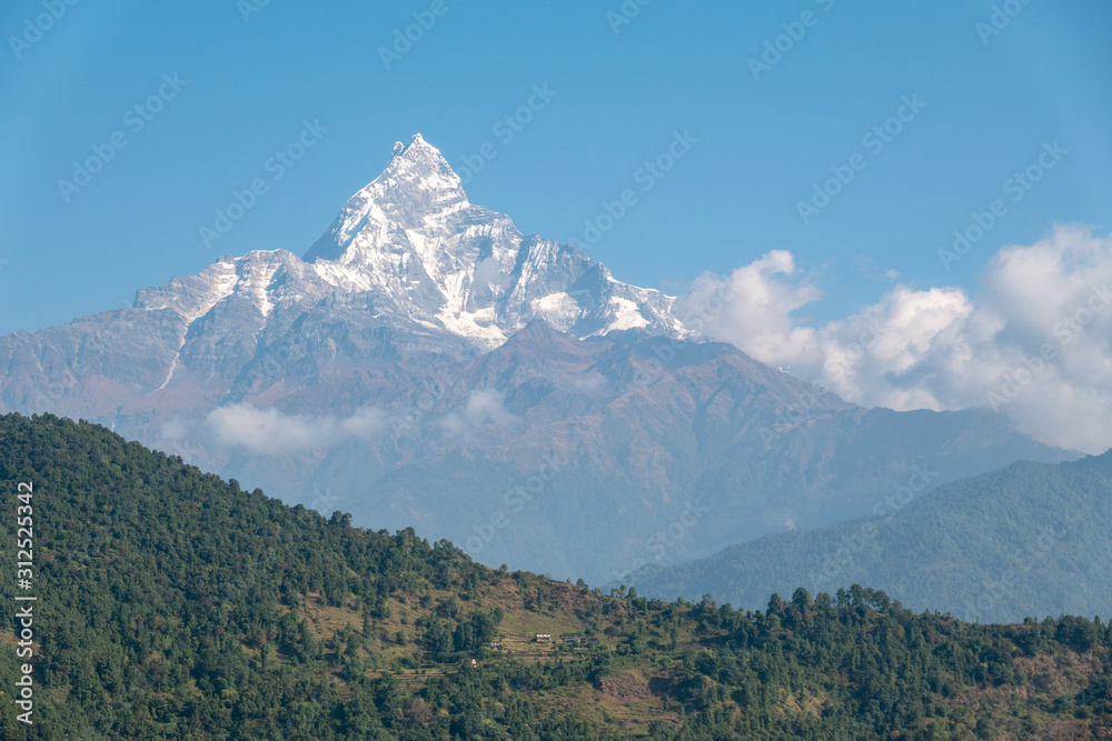 Machhapuchhre Mountain in Nepal
