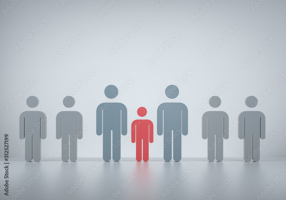 3D rendering illustration people icon concept picture 3D rendering illustration people icon concept picture