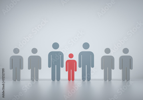 Wallpaper Mural 3D rendering illustration people icon concept picture Torontodigital.ca