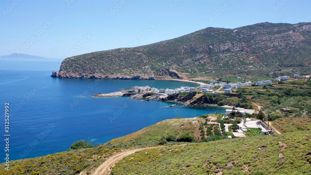 View of a village on Naxos,Greece 