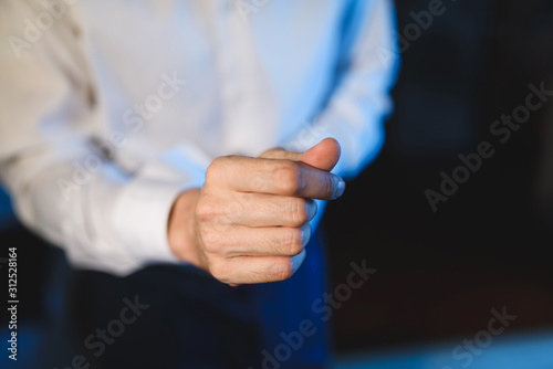 groom's finger on hand
